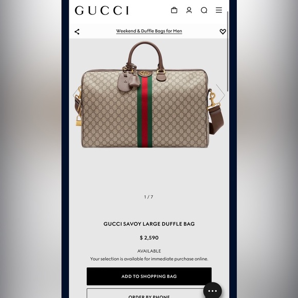 Gucci Savoy Large Duffle Bag - Picture 7 of 7